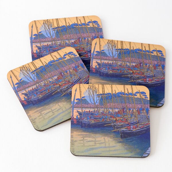 Item preview, Sailboats Arrive, Tréboul, Brittany, France 1906 Henri Rivière designed and sold by RocketshipRetro.
