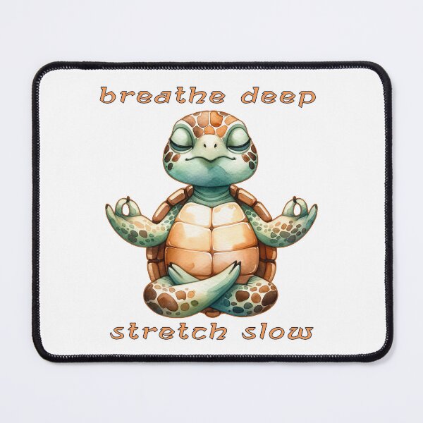 Item preview, Funny Turtle Yoga - Breathe Deep - Stretch Slow designed and sold by Mindful-Designs.