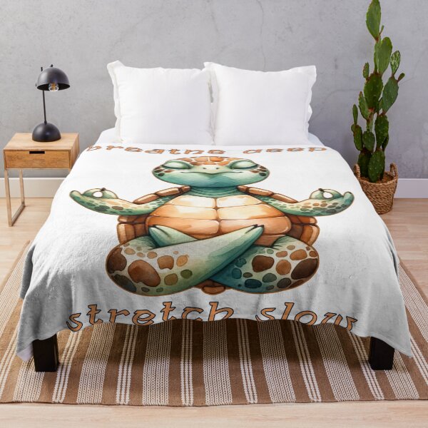 Item preview, Funny Turtle Yoga - Breathe Deep - Stretch Slow designed and sold by Mindful-Designs.