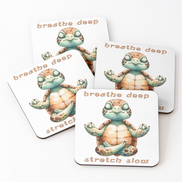 Item preview, Funny Turtle Yoga - Breathe Deep - Stretch Slow designed and sold by Mindful-Designs.