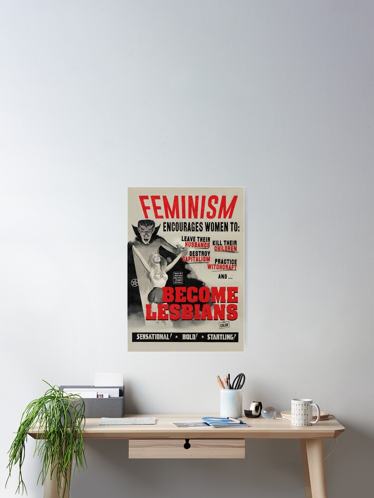 Thumbnail 2 of 3, Poster, Feminism Encourages Women To designed and sold by FeminismArt.
