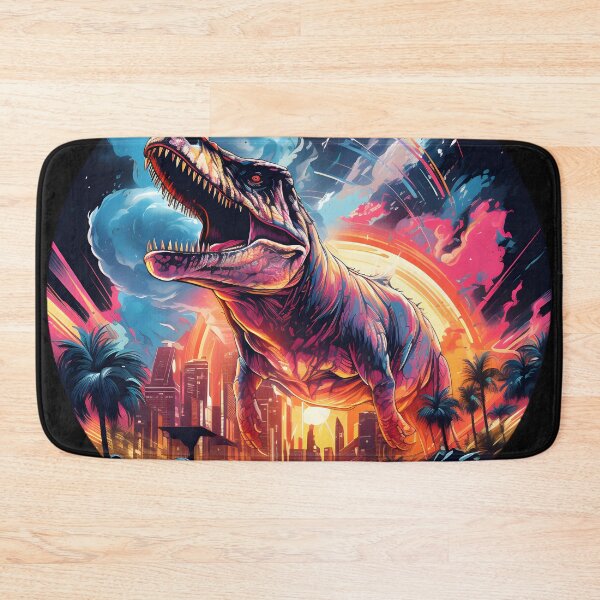 Item preview, Nebular ethereal futuristic city with dinosaurs designed and sold by AI-Only Creations.