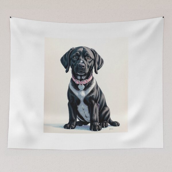Item preview, Beautiful black labrador dog artwork  designed and sold by Tio-Tecun.