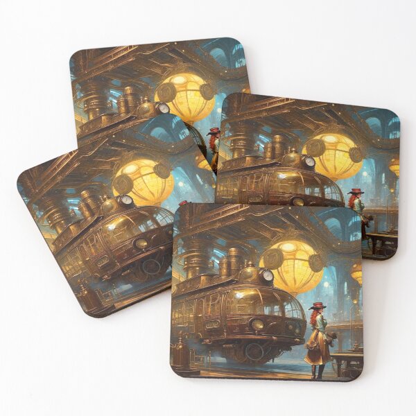 Item preview, Steam Powered Tram - Surreal Fantasy Art designed and sold by Delerat7.