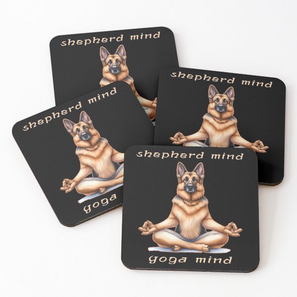 Item preview, Funny German Shepherd Yoga - Shepherd Mind - Yoga Mind designed and sold by Mindful-Designs.