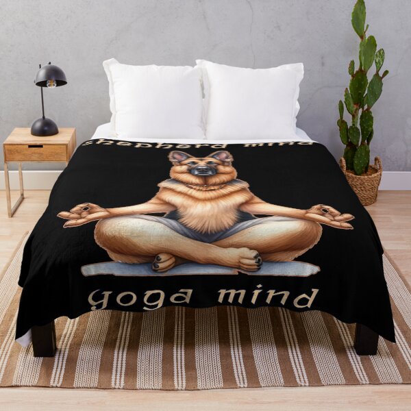 Item preview, Funny German Shepherd Yoga - Shepherd Mind - Yoga Mind designed and sold by Mindful-Designs.
