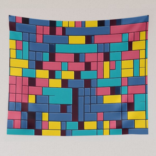 Item preview, Abstract Colorful Blocks Decorative Design designed and sold by Jollys-ArtShop.