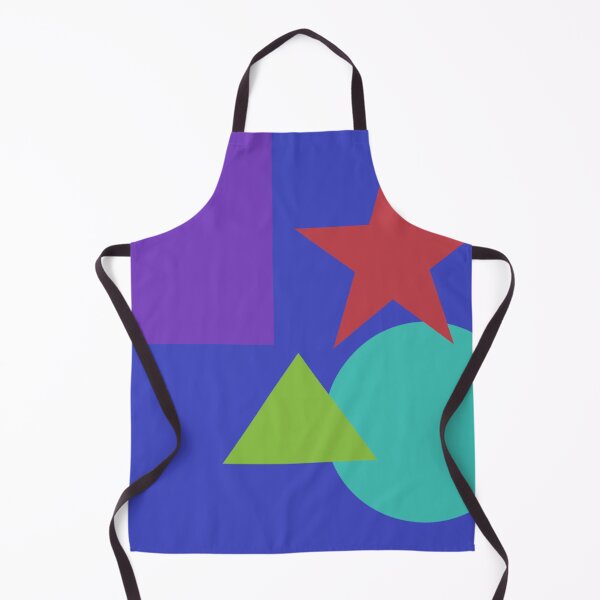 Item preview, Blue Square with inserted purple square, orange star, green triangl, turquoise circle, minimalistic. designed and sold by Barbara Burgess.