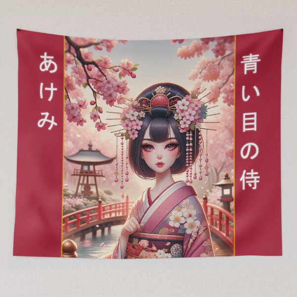 Artikelvorschau, Prinzessin Akemi Samurai mit blauen Augen entworfen und verkauft von Martymcflay.