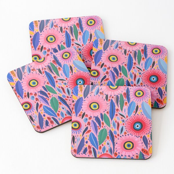 Item preview, Pink  Abstract Evil Eye Flowers designed and sold by GulDesignCo.