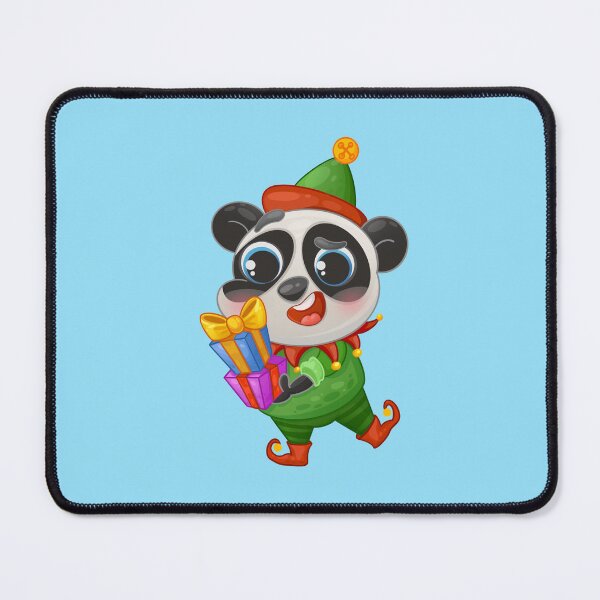 Item preview,  panda in an elf costume with a gift designed and sold by Folomkina-store.