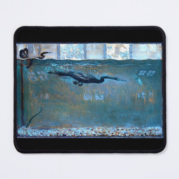 Item preview, Cormorant Diving For Fish 1900 Otto Henry Bacher designed and sold by RocketshipRetro.