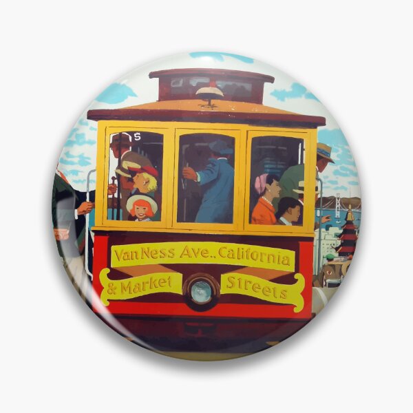 Item preview, San Francisco Cable Car Vintage Travel Poster designed and sold by Kirkhamdesigns.