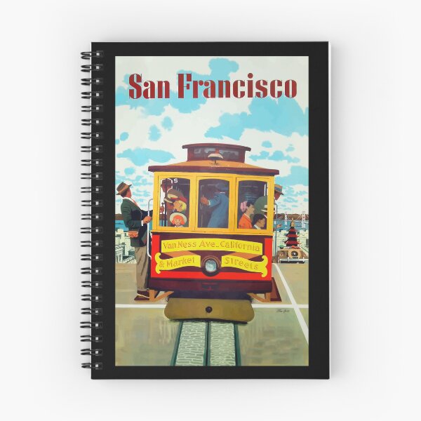 Item preview, San Francisco Cable Car Vintage Travel Poster designed and sold by Kirkhamdesigns.