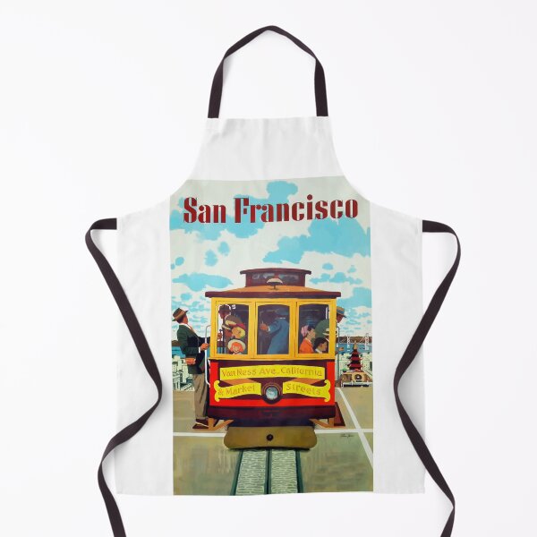 Item preview, San Francisco Cable Car Vintage Travel Poster designed and sold by Kirkhamdesigns.