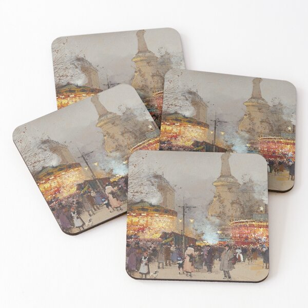 Item preview, Place de la République in Winter, Paris (20th century) - Eugène Galien Laloue designed and sold by SALON DES ARTS.
