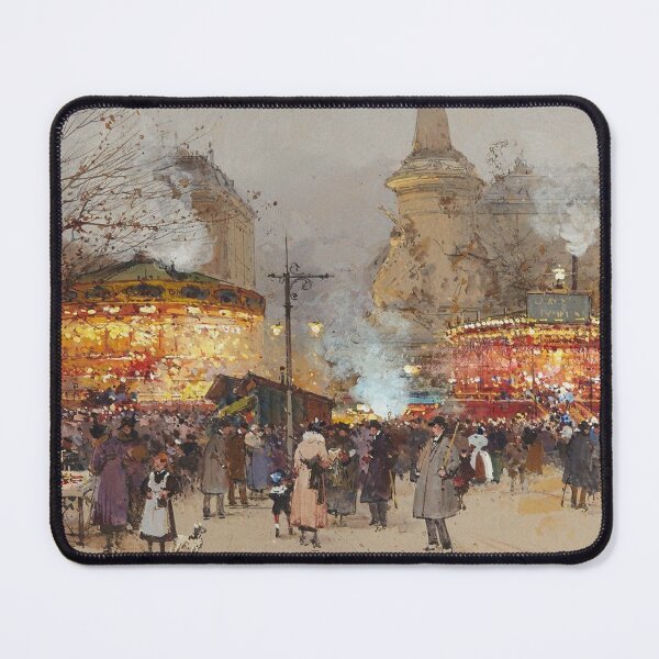 Item preview, Place de la République in Winter, Paris (20th century) - Eugène Galien Laloue designed and sold by SALON DES ARTS.