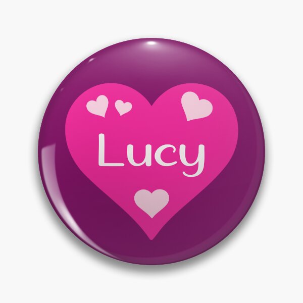 Artikelvorschau, Lucy Name Pink Heart entworfen und verkauft von Jeallan Designs.