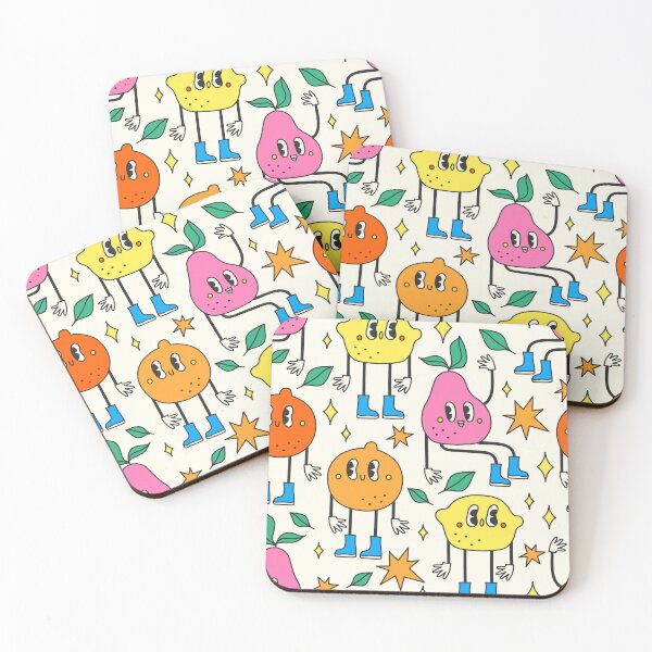 Item preview, Cheerful Fruit Characters | designed and sold by savasanaqueen.