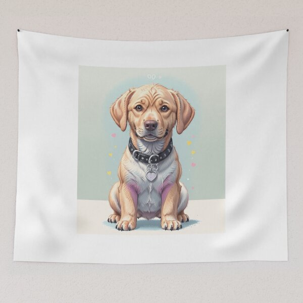 Item preview, Light yellow labrador puppy beautiful artwork  designed and sold by Tio-Tecun.