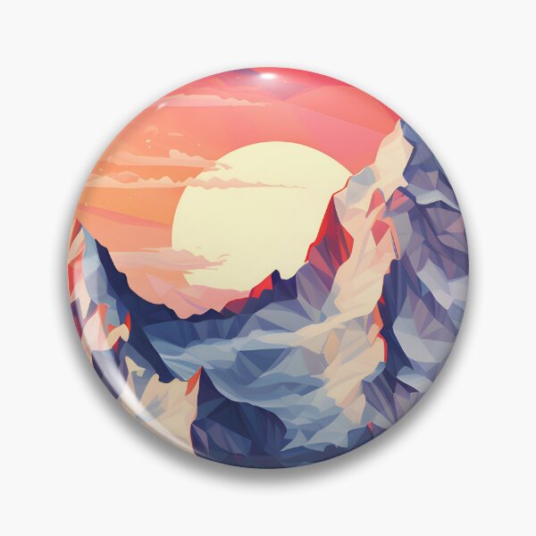 Item preview, Polygonal-style illustration of a mountain range designed and sold by workshoot.
