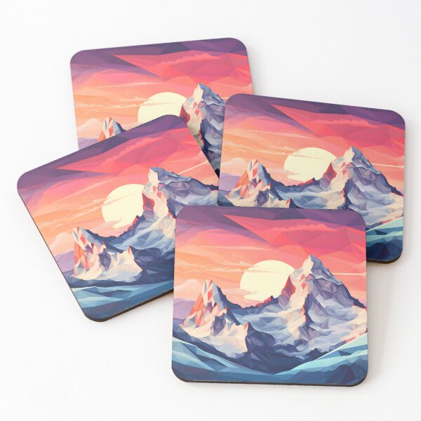 Item preview, Polygonal-style illustration of a mountain range designed and sold by workshoot.