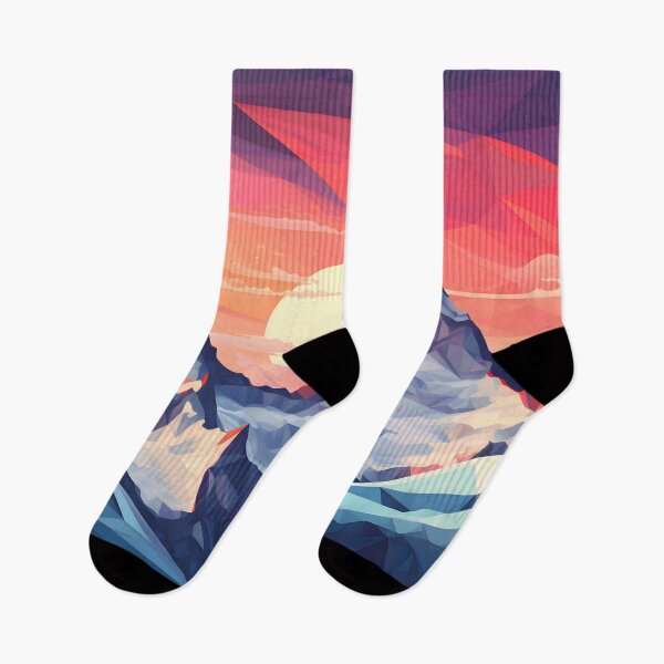 Item preview, Polygonal-style illustration of a mountain range designed and sold by workshoot.