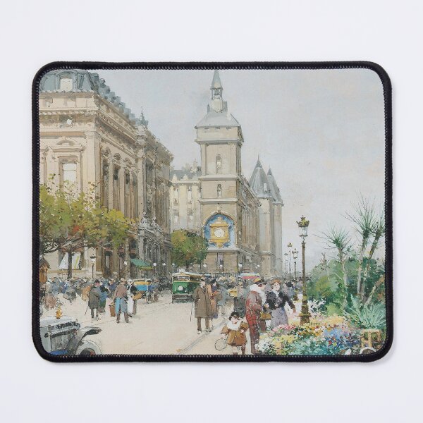 Item preview, The Quai de l'Horloge and the Clock of the Palais de la Cité (20th century) - Eugène Galien Laloue designed and sold by SALON DES ARTS.