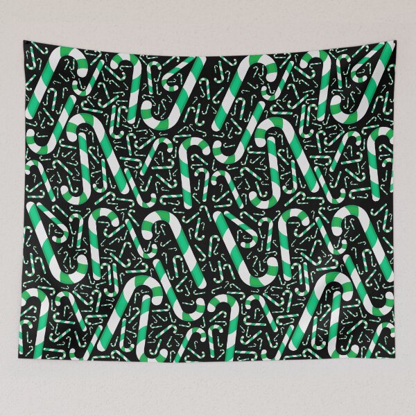 Item preview, Crazy Candy Cane Pattern (Green) designed and sold by BeJolley.