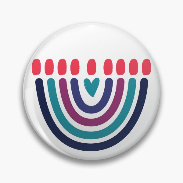 Item preview, Blue and Purple Menorah for Hanukkah designed and sold by YonderAndBeyond.
