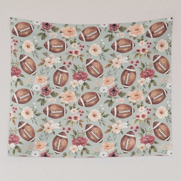 Item preview, Fall Football Floral designed and sold by cateandrainn.