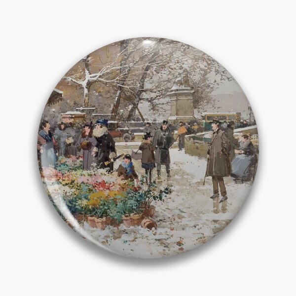 Item preview, A Winter on the Parisian Docks (20th century) - Eugène Galien Laloue designed and sold by SALON DES ARTS.