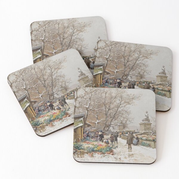 Item preview, A Winter on the Parisian Docks (20th century) - Eugène Galien Laloue designed and sold by SALON DES ARTS.