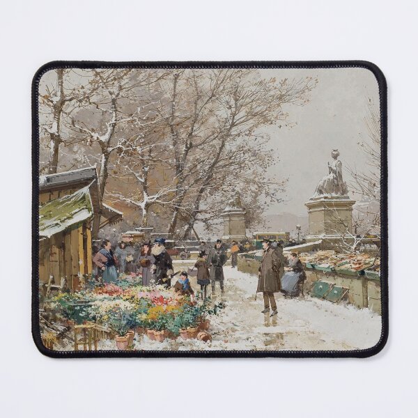Item preview, A Winter on the Parisian Docks (20th century) - Eugène Galien Laloue designed and sold by SALON DES ARTS.