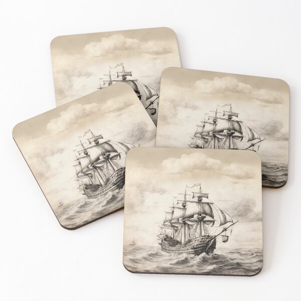 Item preview, Ship drawing for everyone who loves the sea designed and sold by twisted-dot.