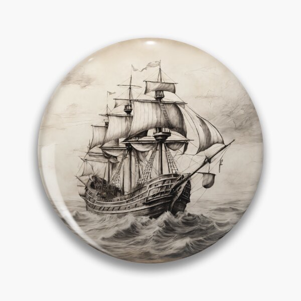 Item preview, Ship drawing for everyone who loves the sea designed and sold by twisted-dot.