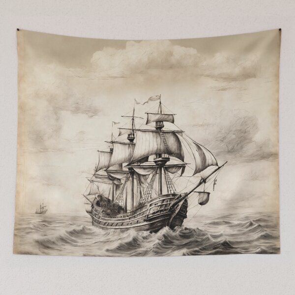 Item preview, Ship drawing for everyone who loves the sea designed and sold by twisted-dot.