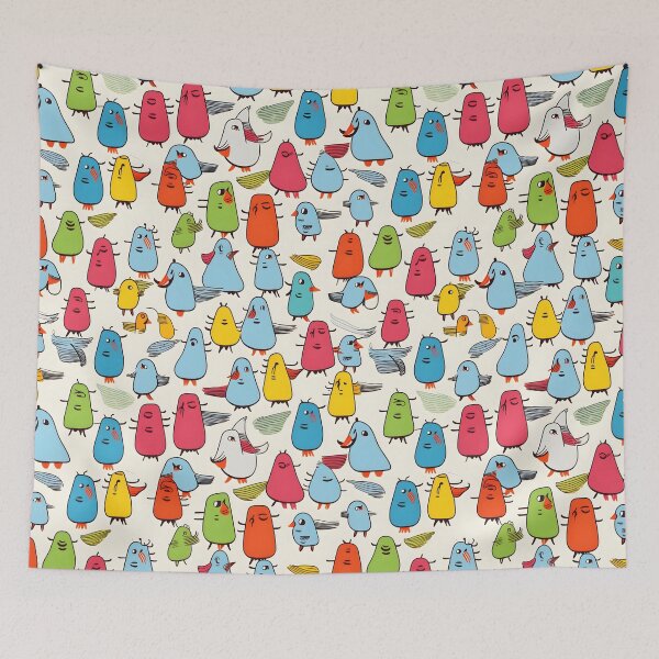 Item preview, Colourful birds seamless pattern designed and sold by ArtByNRJ.