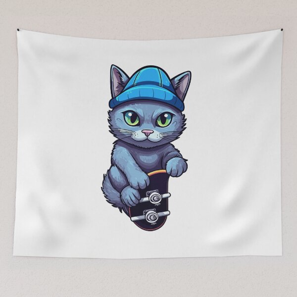 Item preview, Skateboarding Cat designed and sold by sanna-black.