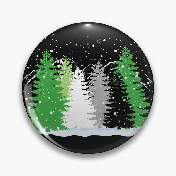 Item preview, Subtle Aro Pride Flag Christmas Tree Forest Aromantic Winter Theme  designed and sold by ontrendshirts.