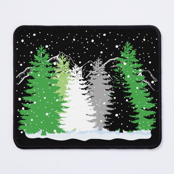 Item preview, Subtle Aro Pride Flag Christmas Tree Forest Aromantic Winter Theme  designed and sold by ontrendshirts.