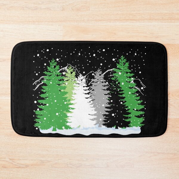Item preview, Subtle Aro Pride Flag Christmas Tree Forest Aromantic Winter Theme  designed and sold by ontrendshirts.