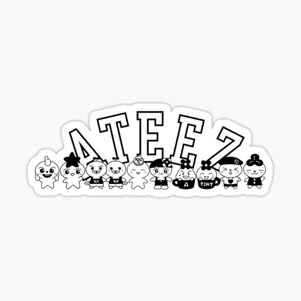 ATEEZ Sticker / ot8 Sticker - KPOP Vinyl Paper Sticker