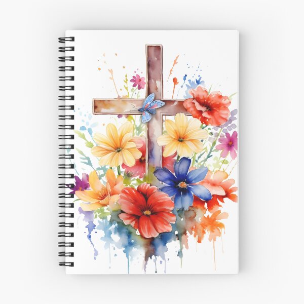 Item preview, Watercolor Christian cross art print designed and sold by dcrc.