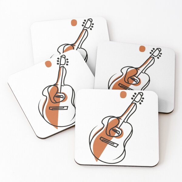 Item preview, acoustic guitar art minimal  designed and sold by unicornunicorn.