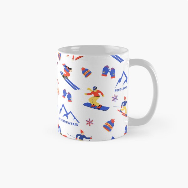 Item preview, Pico Mountain Vermont Ski Snowboard seamless pattern designed and sold by Vintage-TM.