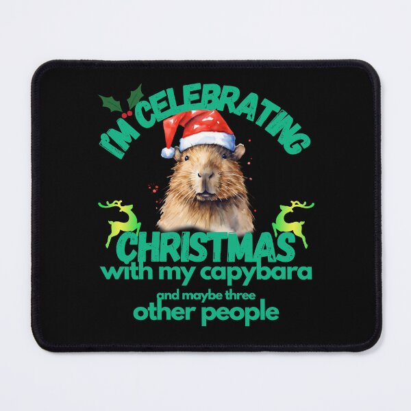 Artikelvorschau, Ich feiere Weihnachten mit meinem Capybara entworfen und verkauft von my-green-gecko.