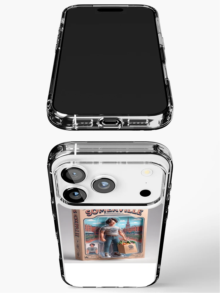 Thumbnail 3 of 5, iPhone Case, Somerville Action Figure Image designed and sold by stacksofbooks20.