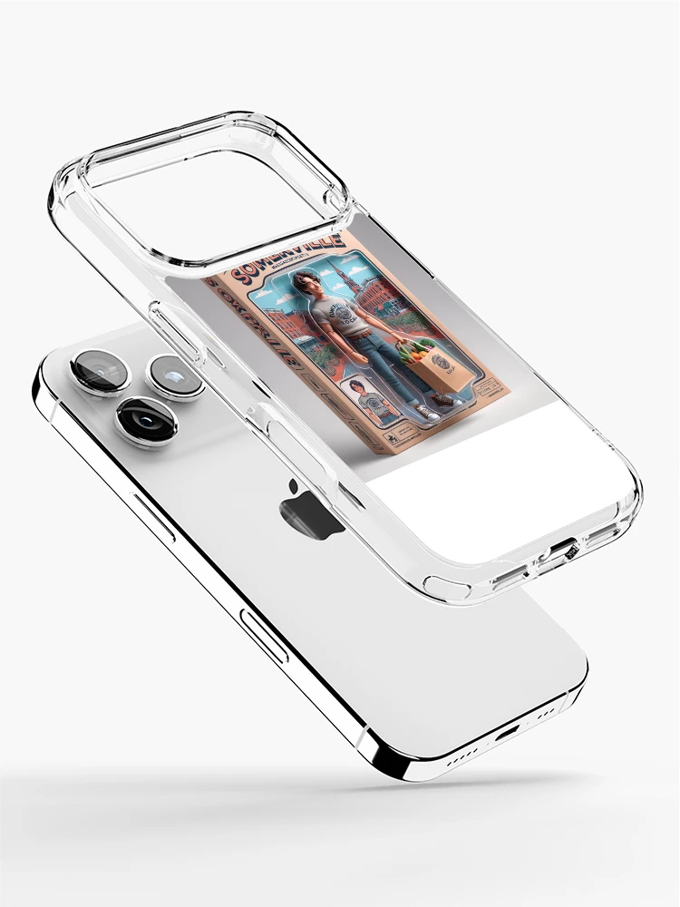 Thumbnail 2 of 5, iPhone Case, Somerville Action Figure Image designed and sold by stacksofbooks20.