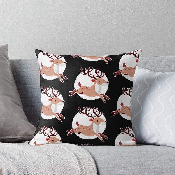 Item preview, Santa’s Reindeer - Galloping Reindeer with White Background designed and sold by Star-Fragment.
